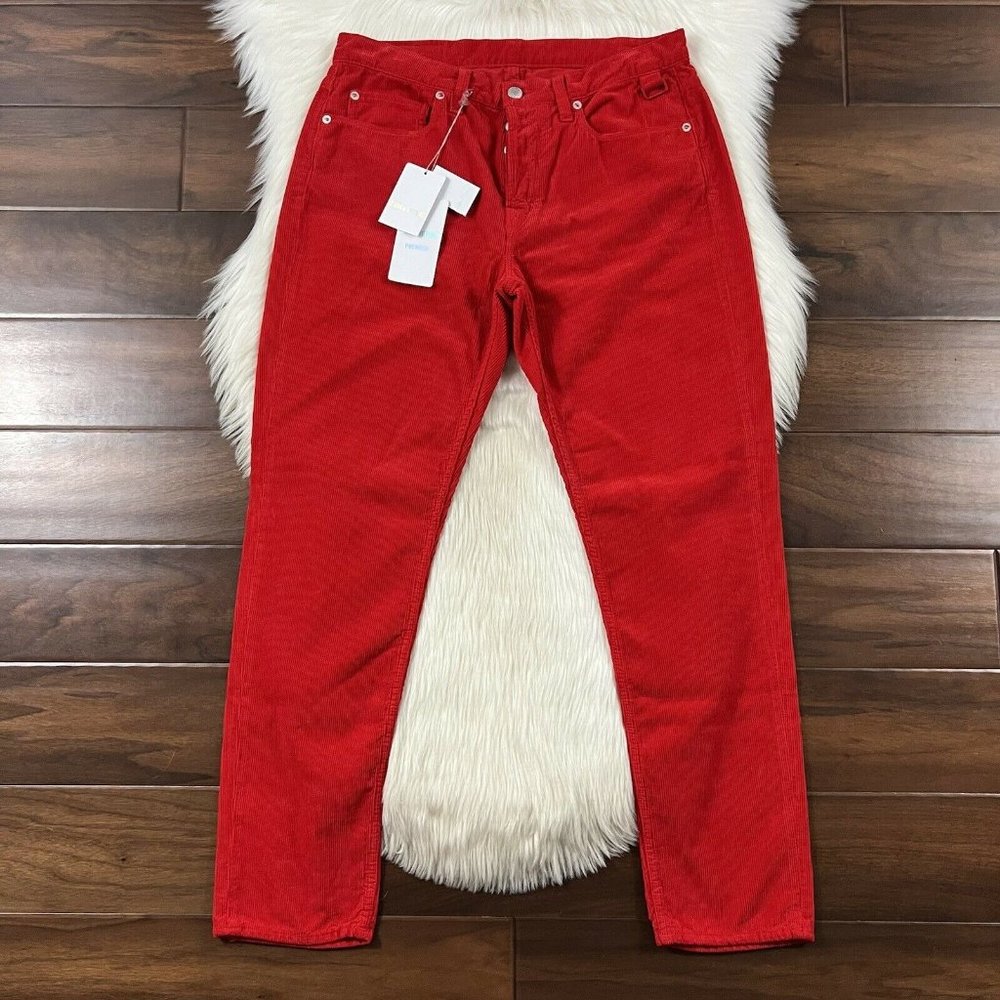 Men's Red Corduroy Pants - Classic Fit